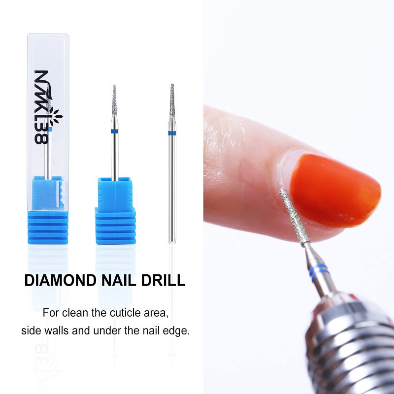 NMKL38 Needle Shaped Cuticle Cleaner Carbide Nail Drill File Bit for Electric Drill Machine Manicure Pedicure (1.6) - Image 3